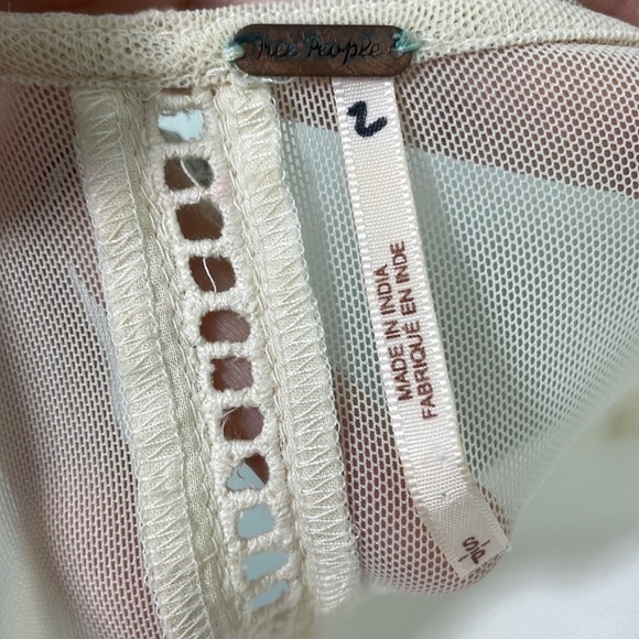 Free People La Cienega Embroidered Blouse Top - Picture 8 of 9